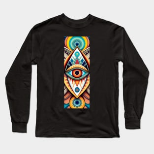 Tribal pattern adorns a Long Sleeve T-Shirt